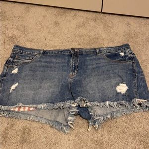 Denim shorts